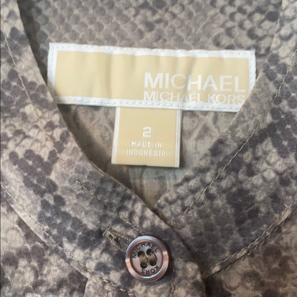 Michael Kors Python Print Blouse Size 2 - image 2
